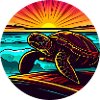 Turtle at sunset, Inspirational