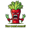 Angry red vegetables