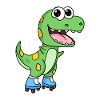 Dinosaur Skating