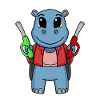 Gas station attendant hippo gas station