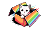 Gay Cat Pride Rainbow Cute Kitten Kitty Stolt LGBT
