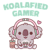 Cute Koala Koalafied Gamer Funny