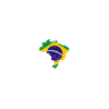Brésil Brésil Carte Drapeau Brésil