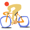 Hurtig roadbiker. Moderne abstrakt stil Cyclin