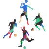 Soccer ,Soccer Player , Soccer,Graffiti,Blue,Green