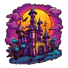 Halloween Haunted Castle Clipart