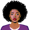 Femme avec afro