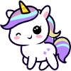 Disegno di unicorno kawaii