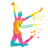 Gymnast with Hoop Rhythmic Gymnastics