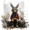 Graffiti Hase Oskar
