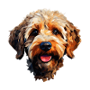 Cute dog in polygon style