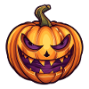Grinning Halloween Pumpkin Clipart