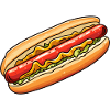Hot Dog Cartoon Clipart