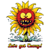 Crazy Sunflower Cartoon