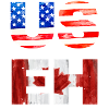 US EH Drapeau canado-américain