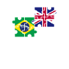 Brésil Royaume-Uni Drapeau britannique Brésilien