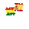 Bolivie Espagne Drapeau Espagnols Boliviens