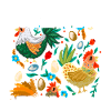 Nur noch eine Hühnerrasse versprochen Lustig Huhn
