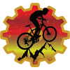 Mountainbiker in den Bergen