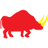 Red and Yellow Rhino