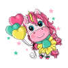 Einhornmädchen mit Herz