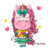 fille licorne