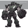 Grey Green Mecha