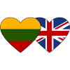 Lithuania Great Britain Flag Heart