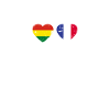 Bolivia France Vintage Heartbeat Flag