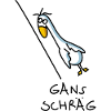 Schräger Vogel Gans