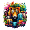 Tiger in the jungle