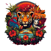 Tiger in the jungle