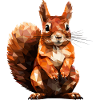 Squirrel in polygon style
