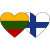 Lithuania Finland Flag Heart