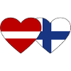 Latvia Finland Flag Heart