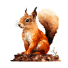 Squirrel in polygon style