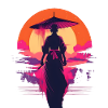 Synthwave Japan woman