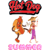 Hot Dog Sommer Mädchen
