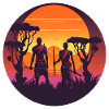 Synthwave african hunters