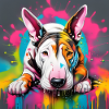 Englischer Bullterrier Splash Art