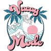Vacay Fashion Summer Holiday Palm Waves Retro