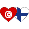 Tunisia Finland Flag Heart