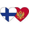 Finlande Montanegro Drapeau Coeur