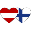 Austria Finland Flag Heart