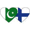 Pakistan Finland Flag Heart