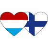 Luxembourg Finland Flag Heart