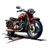 Motorcycle in polygon style