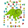 Dinosaurs, Triceratops, School Beginners, Alphabet
