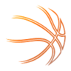 Feuerorange Basketballlinien