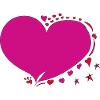 Pink red heart